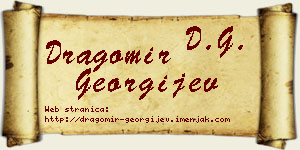 Dragomir Georgijev vizit kartica